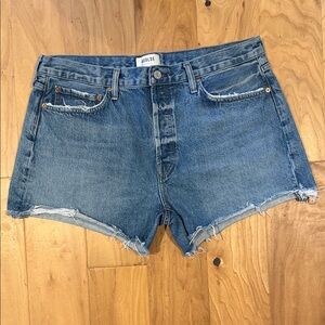 Agolde Parker Denim Cutoff Shorts with Raw Hem